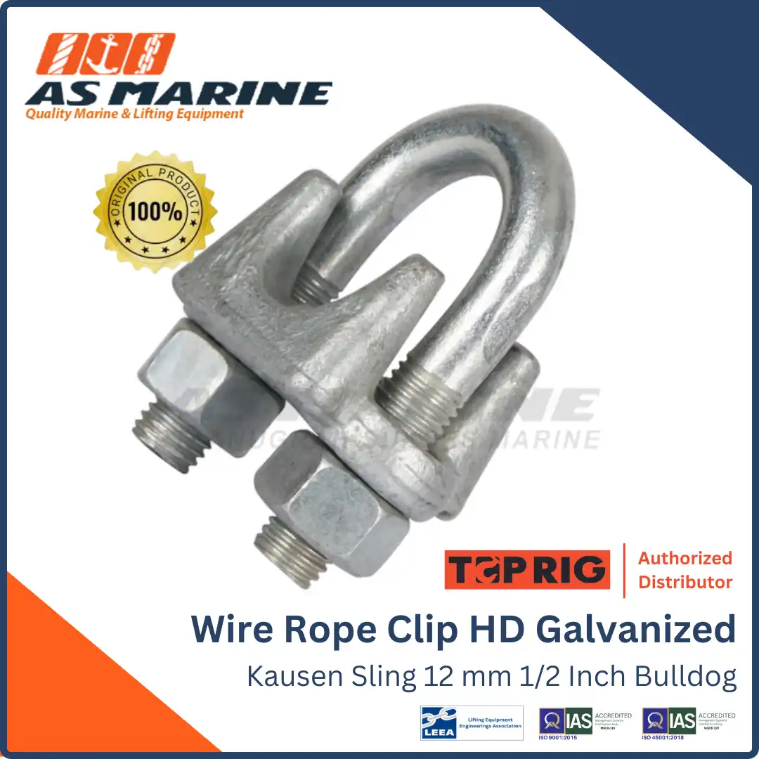 Toprig Wire Rope Clip / Klem Sling / Kuku Macan HD Galvanized 1/2 Inch 12 mm